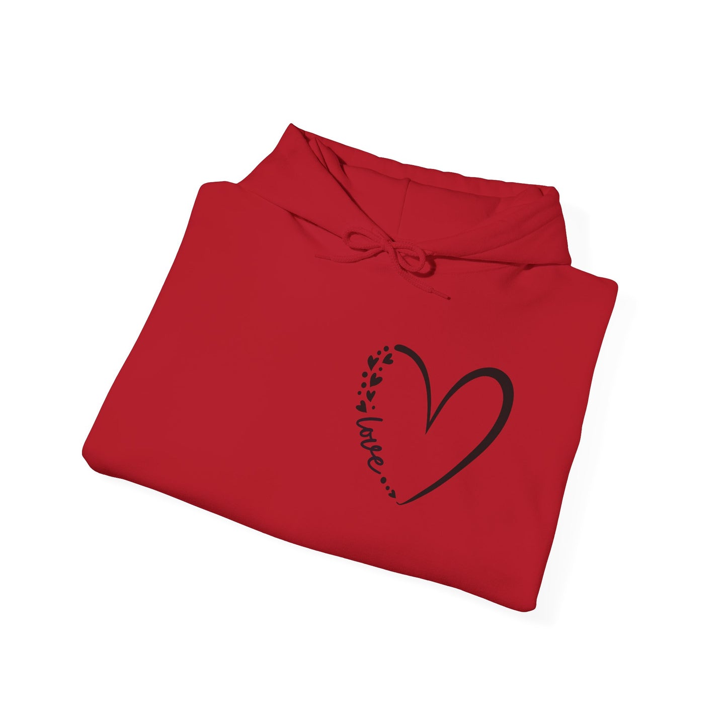 Love Script Heart Unisex Hoodie