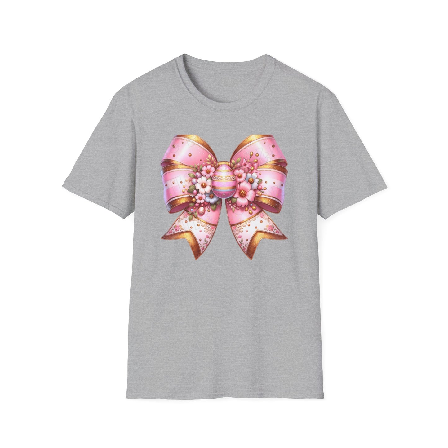 Pink Easter Egg Bow Tee