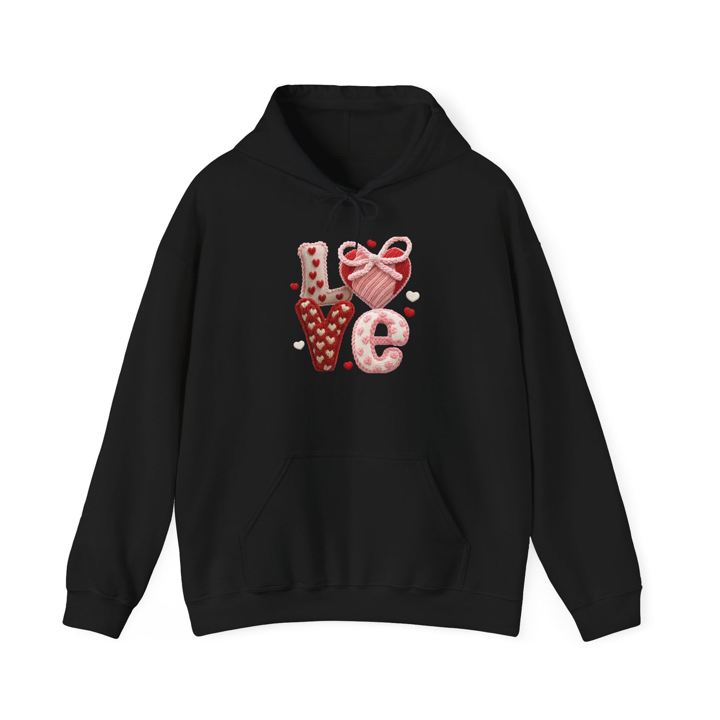 Crochet-Inspired Love Unisex Hoodie