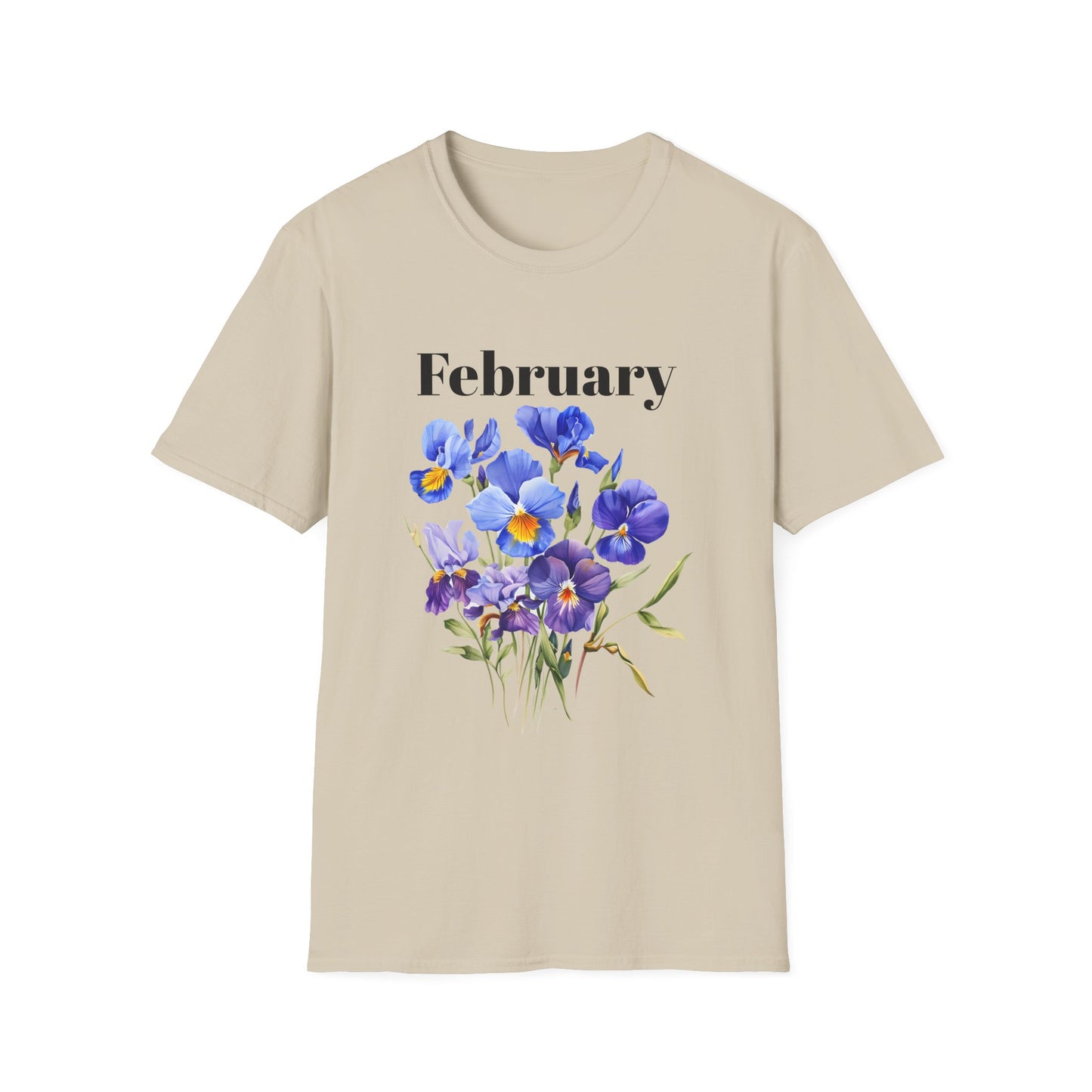 Birth Month Flower Unisex Tee - February