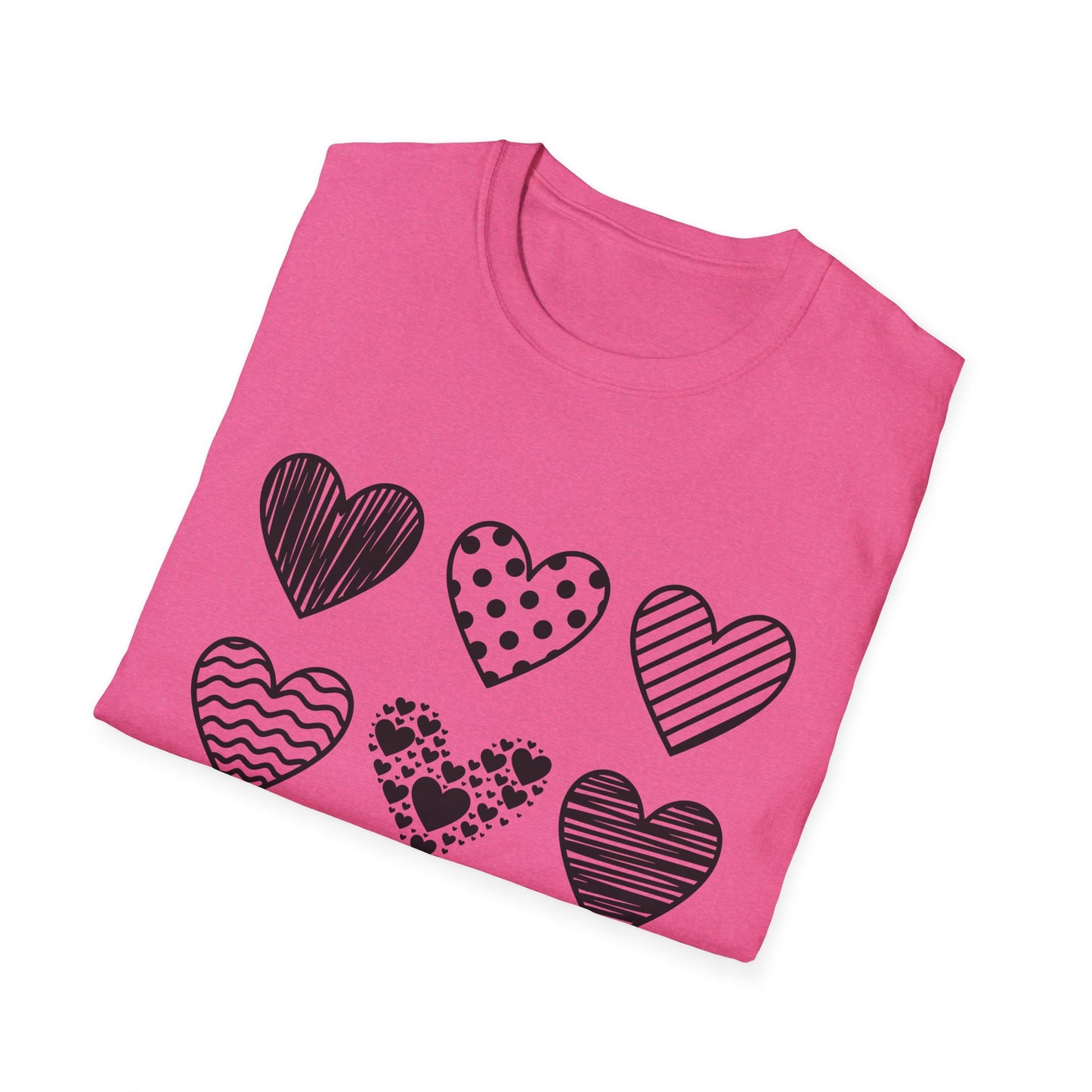 Love Heart Pattern Unisex Tee