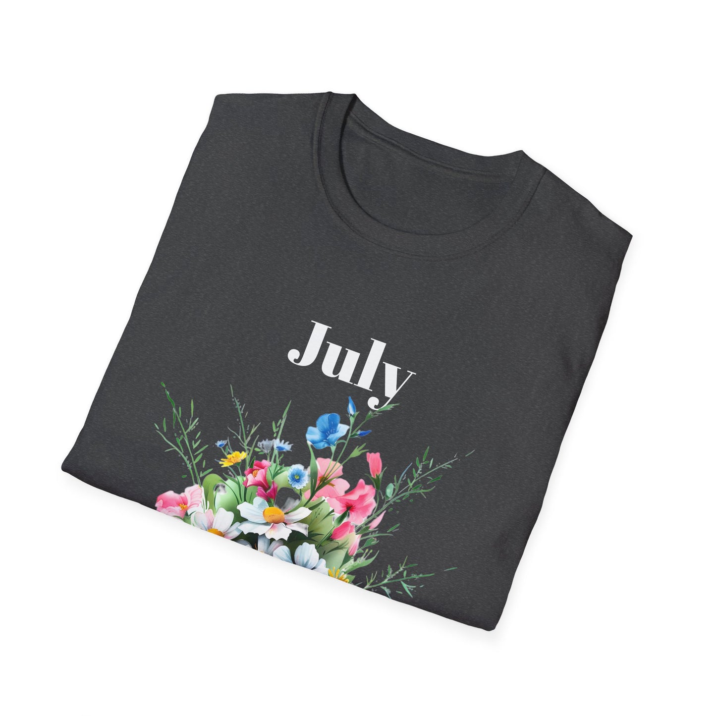 Birth Month Flower Unisex Tee - July