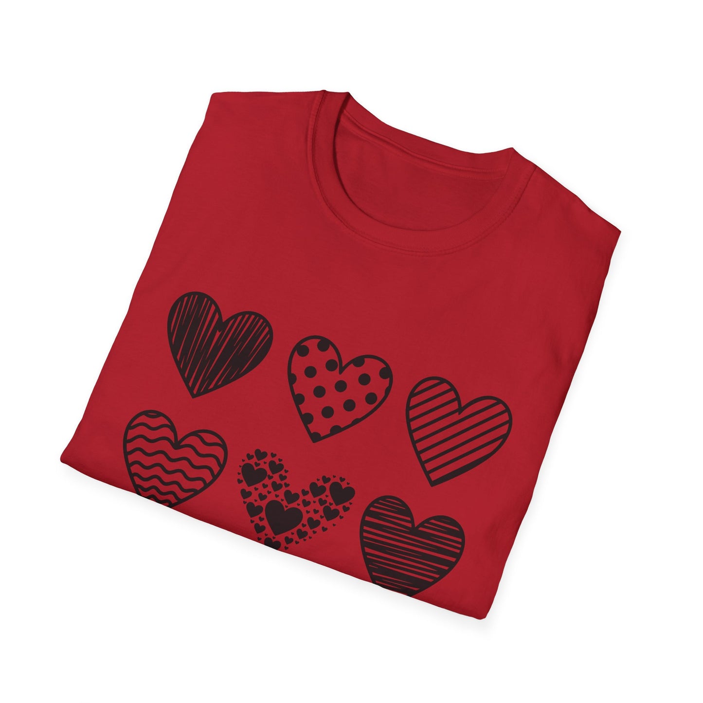 Love Heart Pattern Unisex Tee