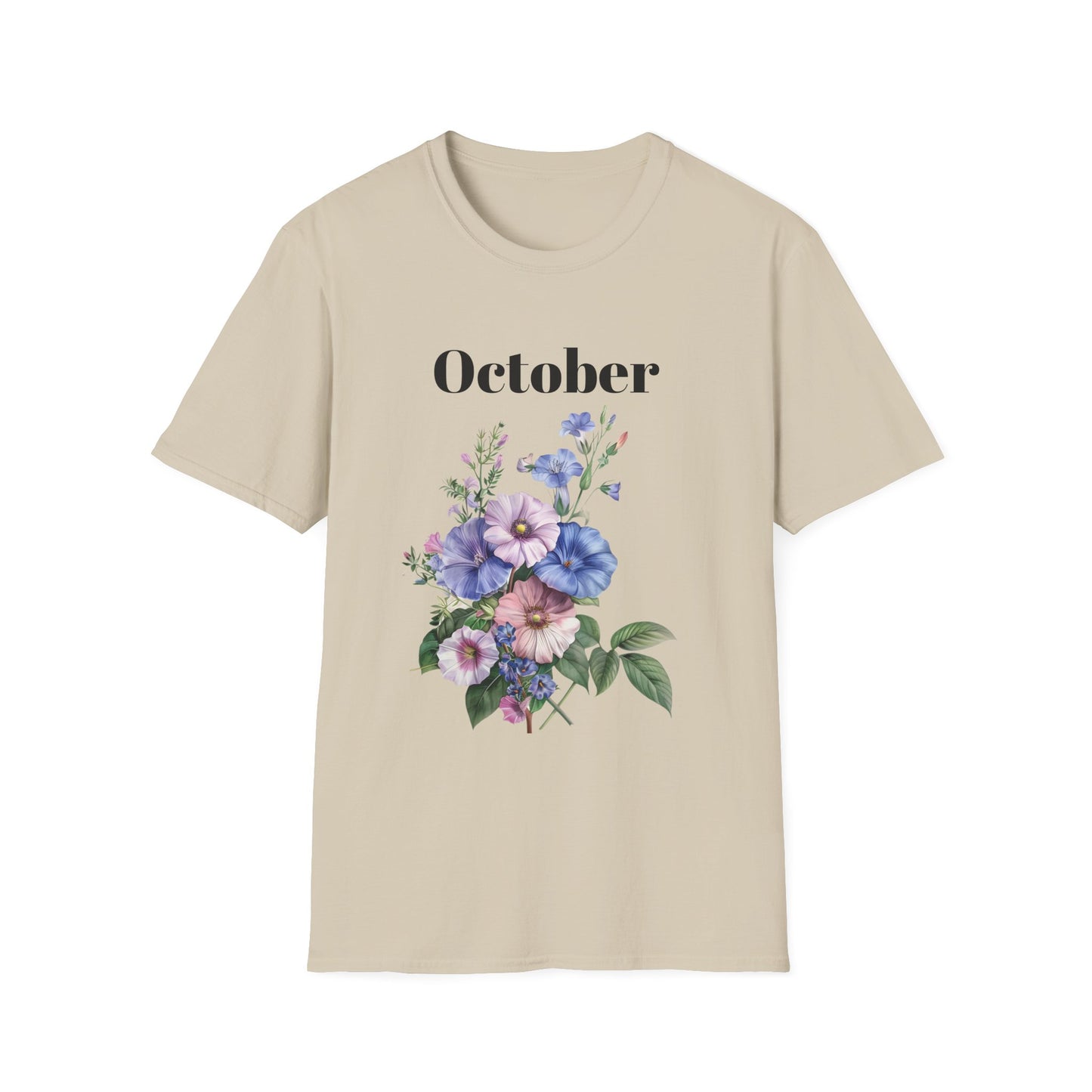Birth Month Flower Unisex Tee - October
