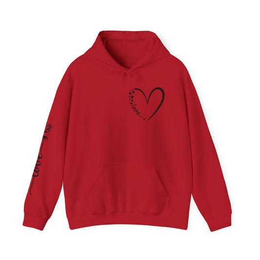 Love Script Heart Unisex Hoodie