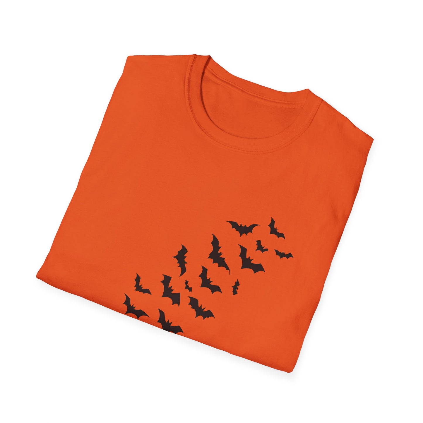 Retro Halloween Haunted House and Bats Unisex Tee