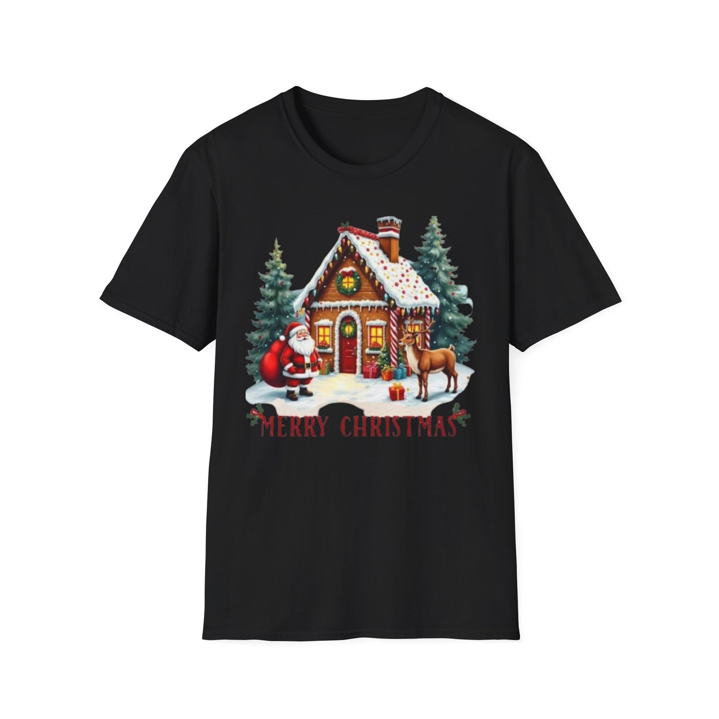 Christmas Santa Reindeer Unisex Tee