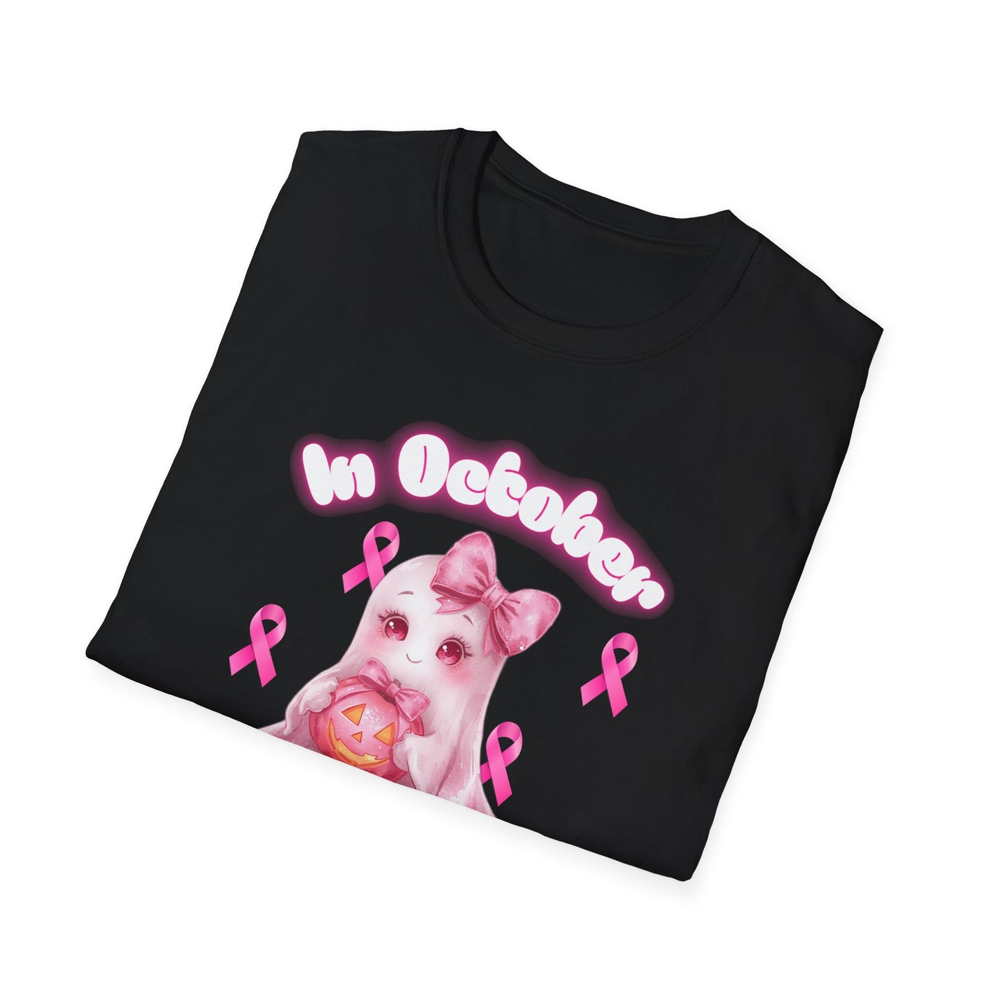 Pink Ghost Breast Cancer Awareness T-Shirt