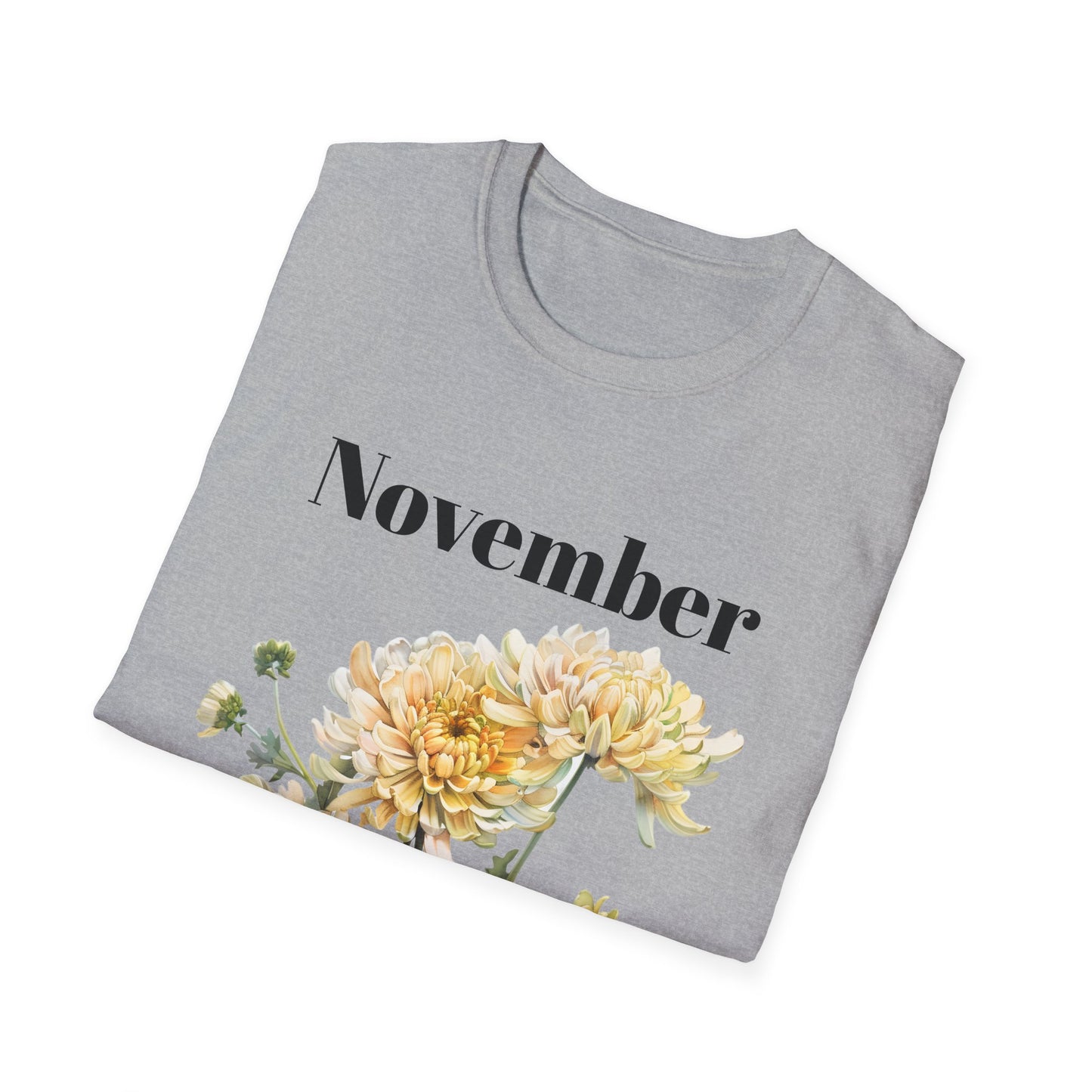 Birth Month Flower Unisex Tee - November