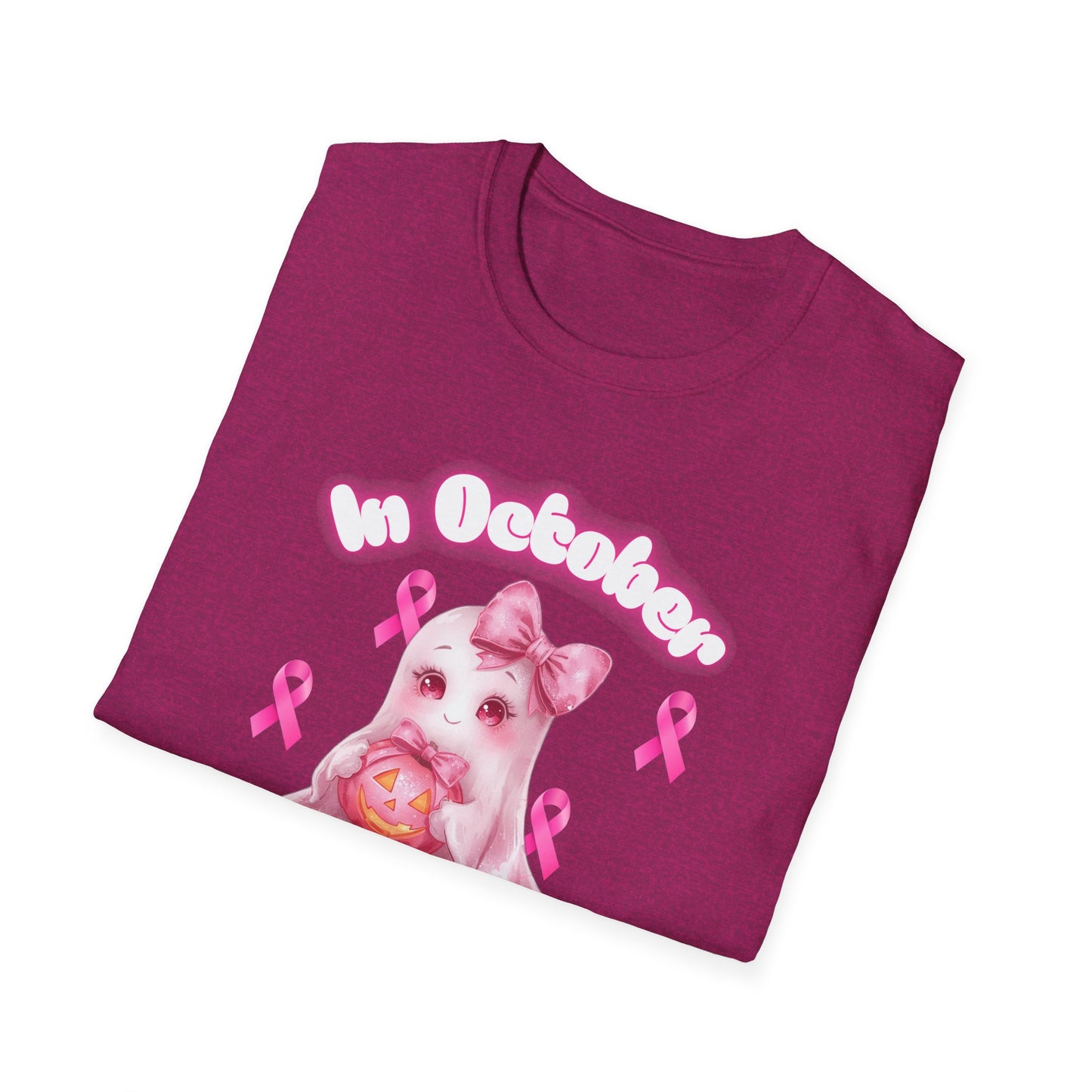 Pink Ghost Breast Cancer Awareness T-Shirt