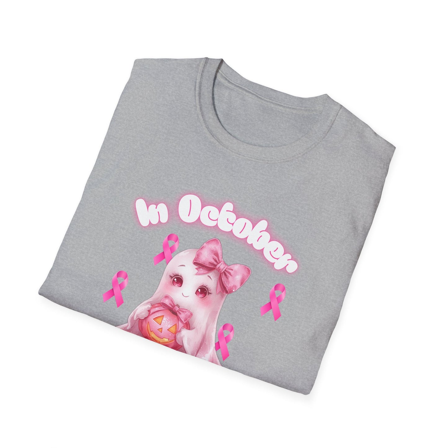Pink Ghost Breast Cancer Awareness T-Shirt