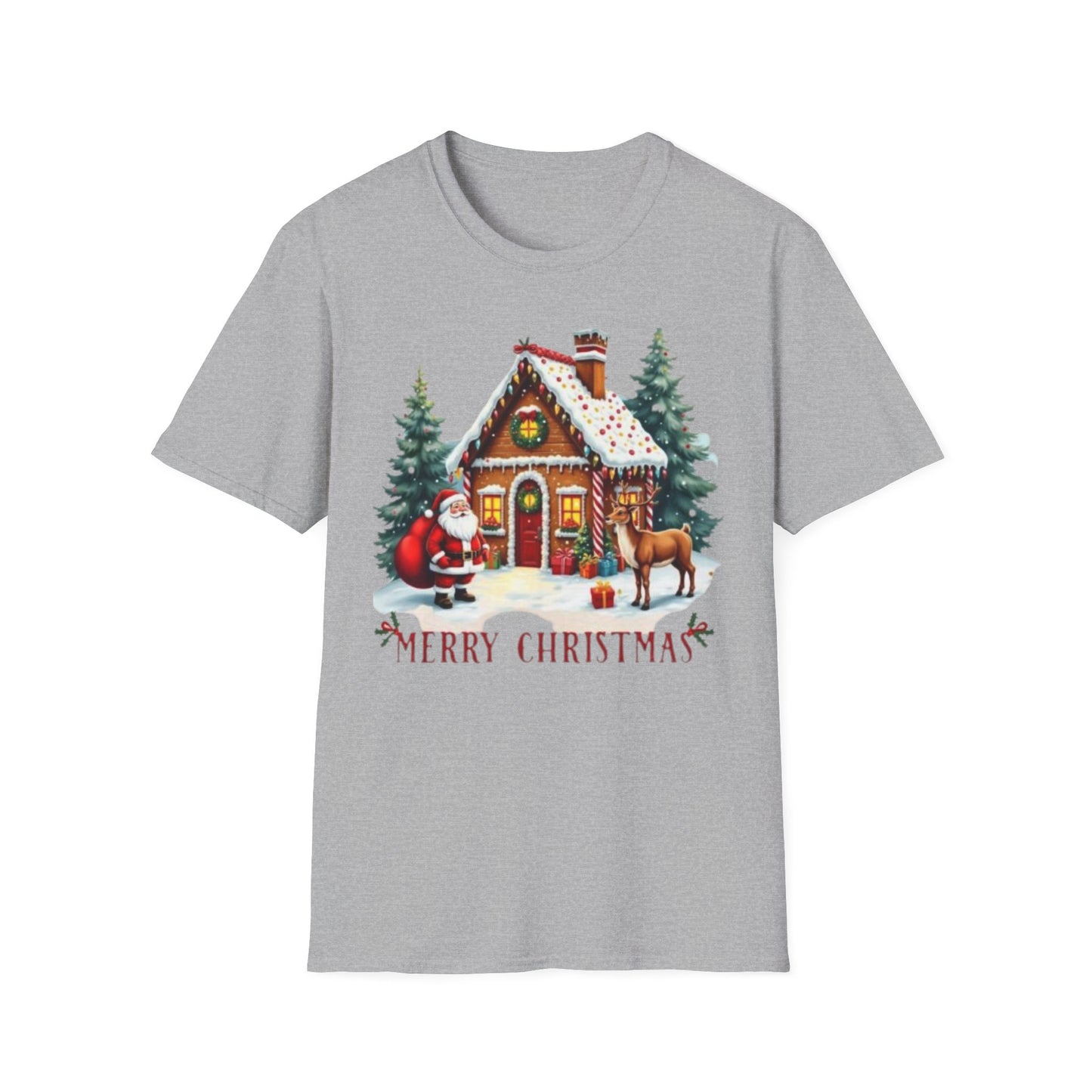 Christmas Santa Reindeer Unisex Tee