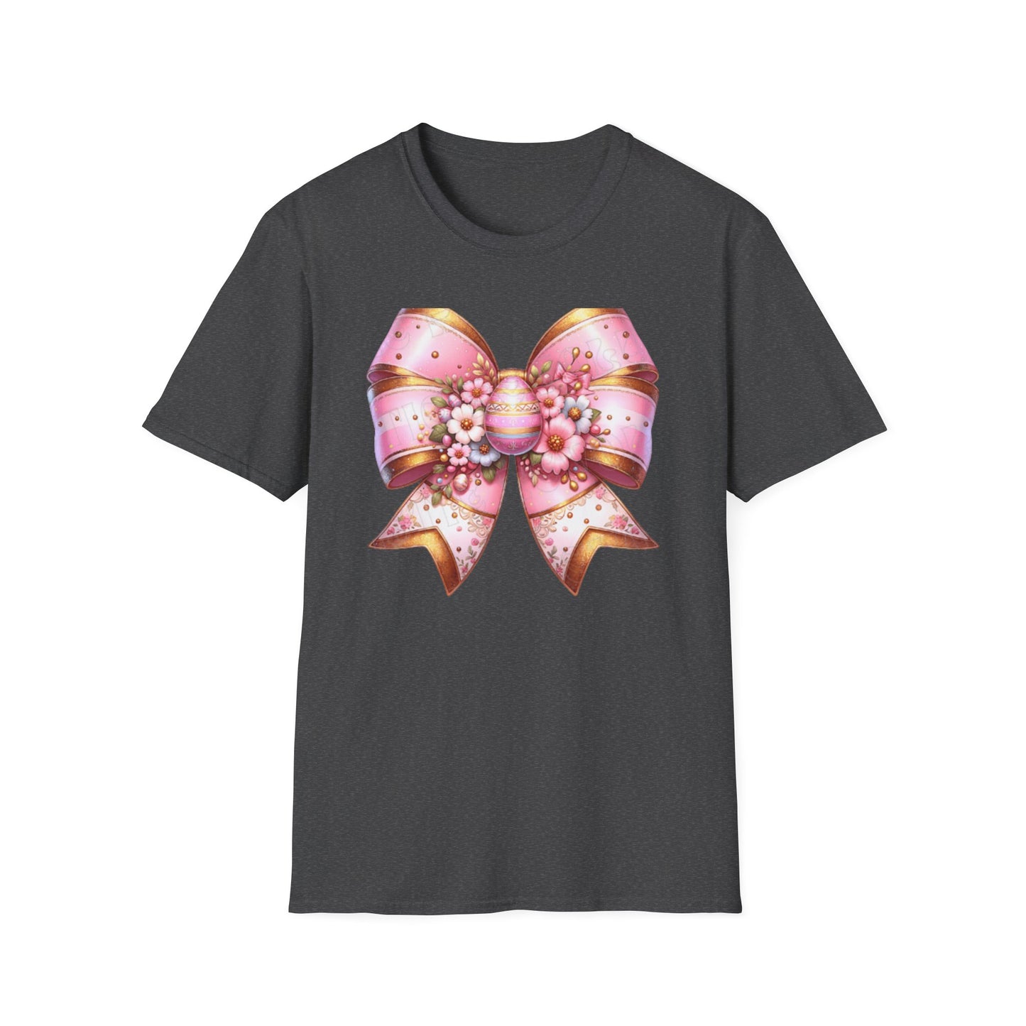 Pink Easter Egg Bow Tee