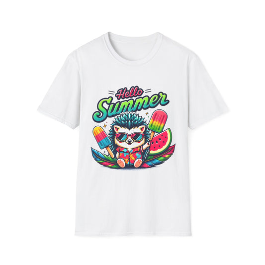 Summer Hedgehog Soft Unisex Tee