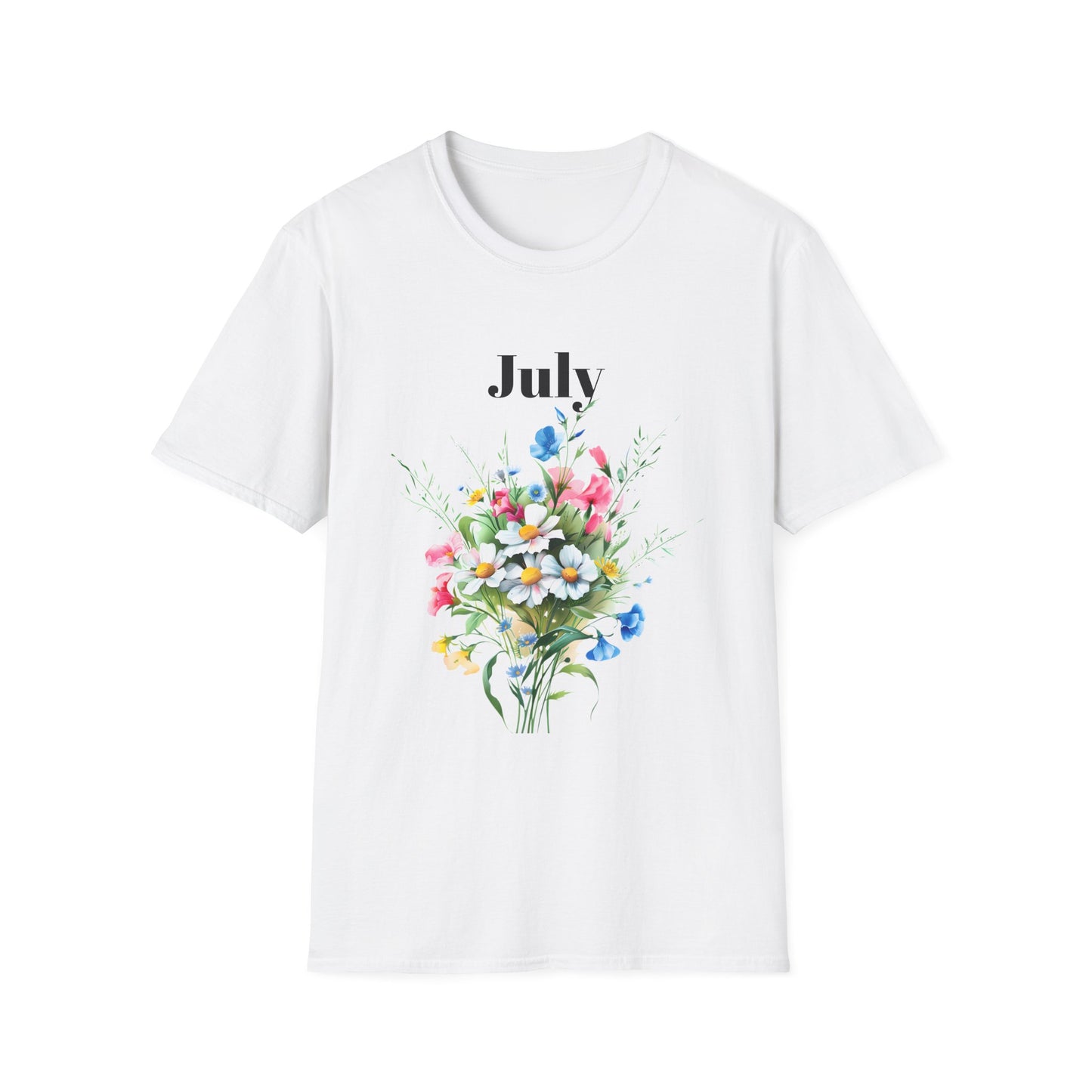 Birth Month Flower Unisex Tee - July