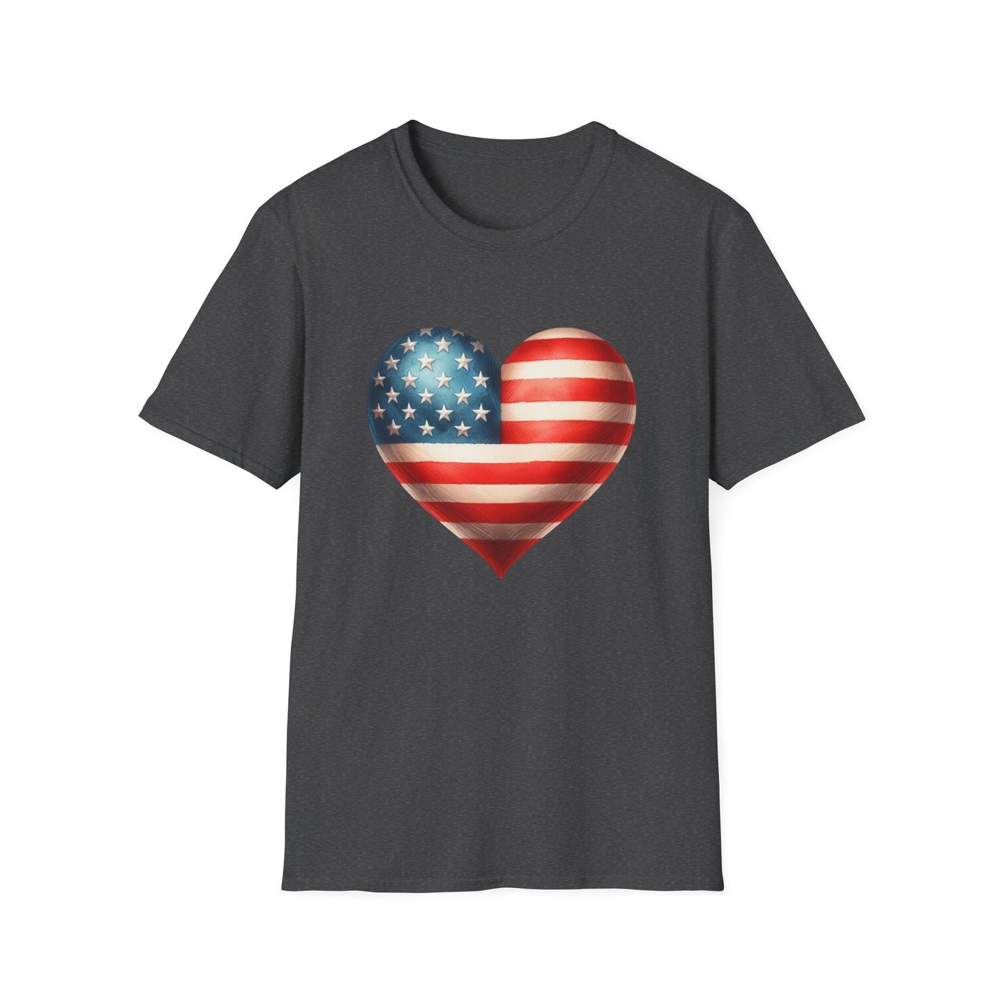 American Flag Heart Unisex Cotton Tee