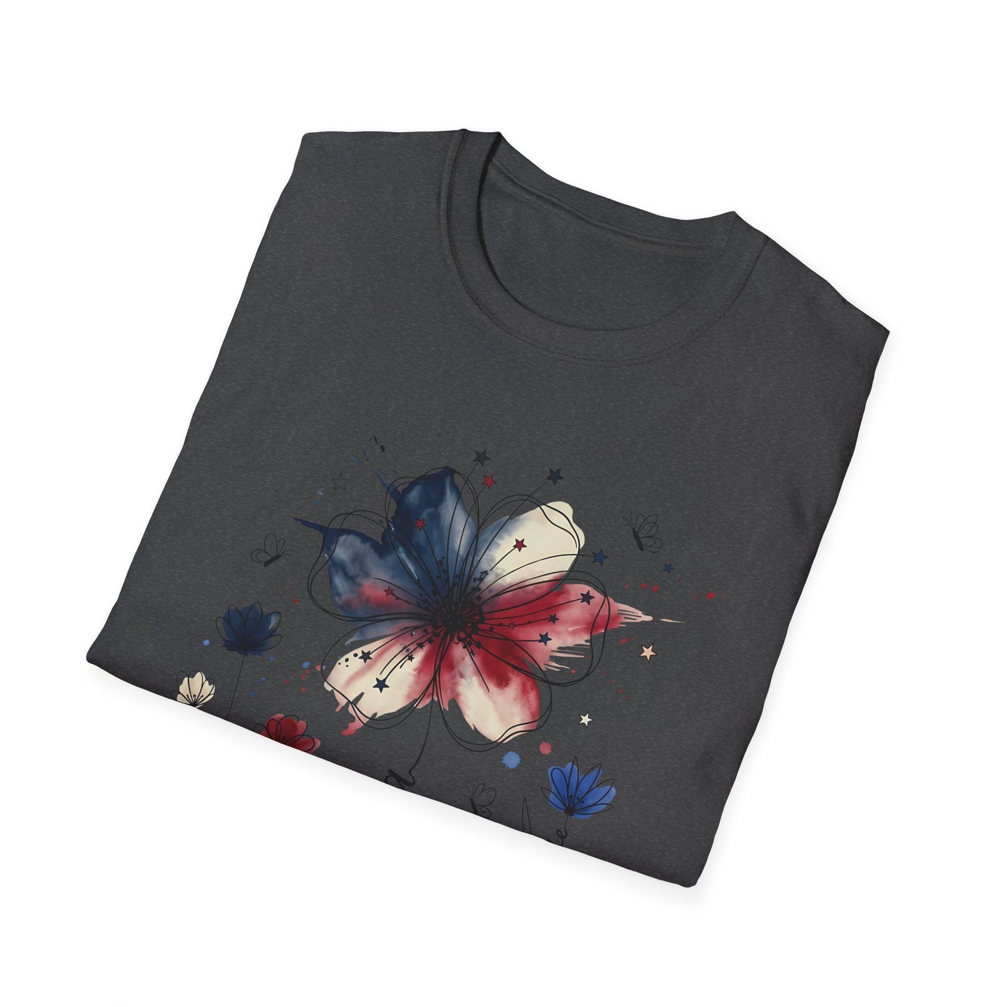 Americana Floral Watercolor Tee