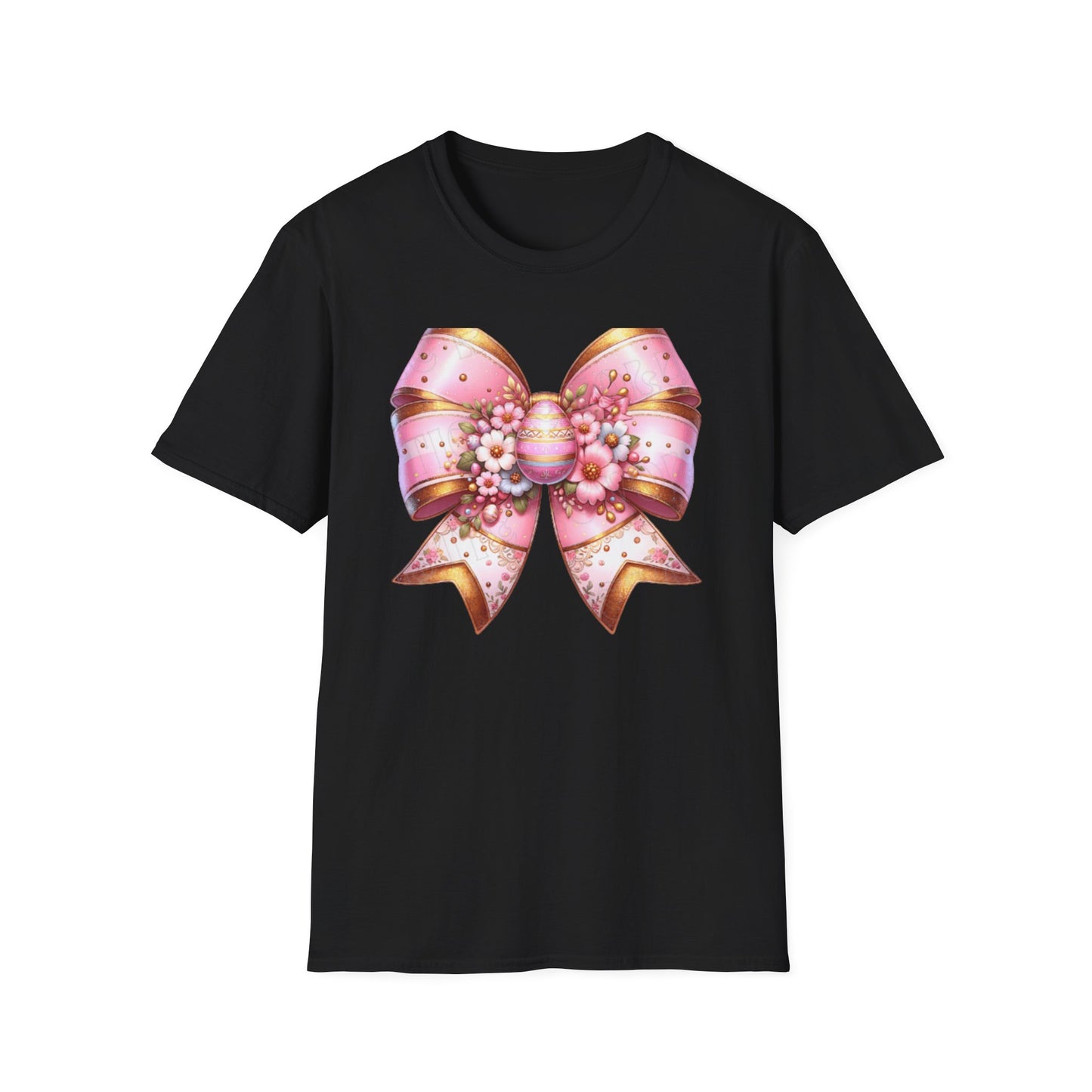 Pink Easter Egg Bow Tee