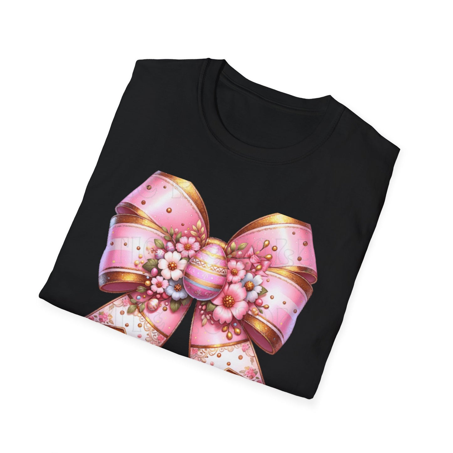 Pink Easter Egg Bow Tee
