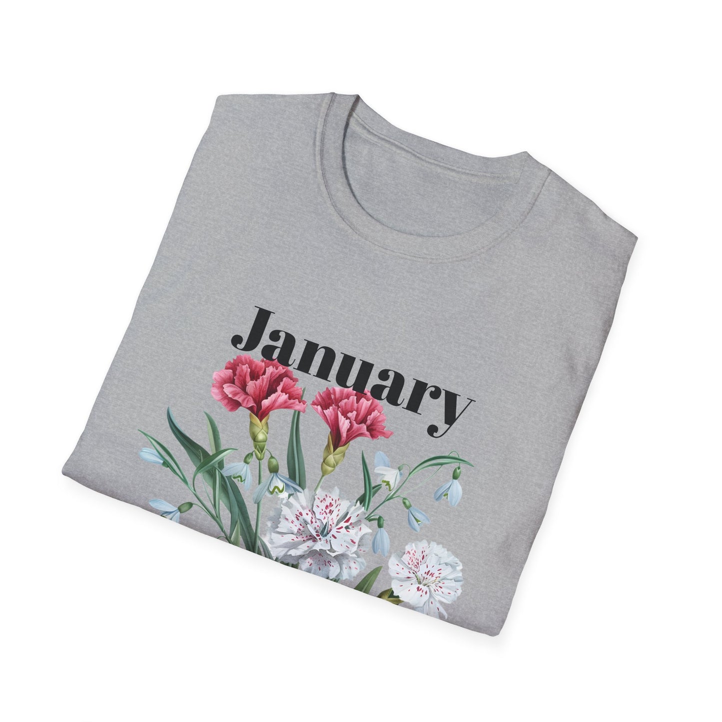 Birth Month Flower Unisex Tee - January