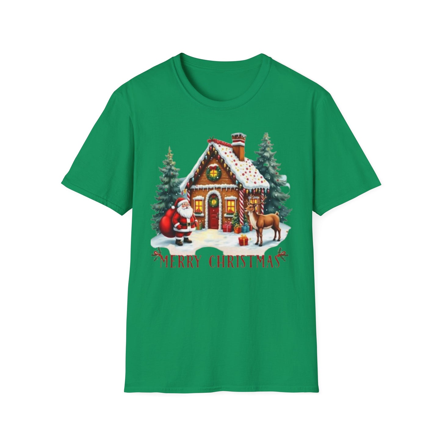 Christmas Santa Reindeer Unisex Tee