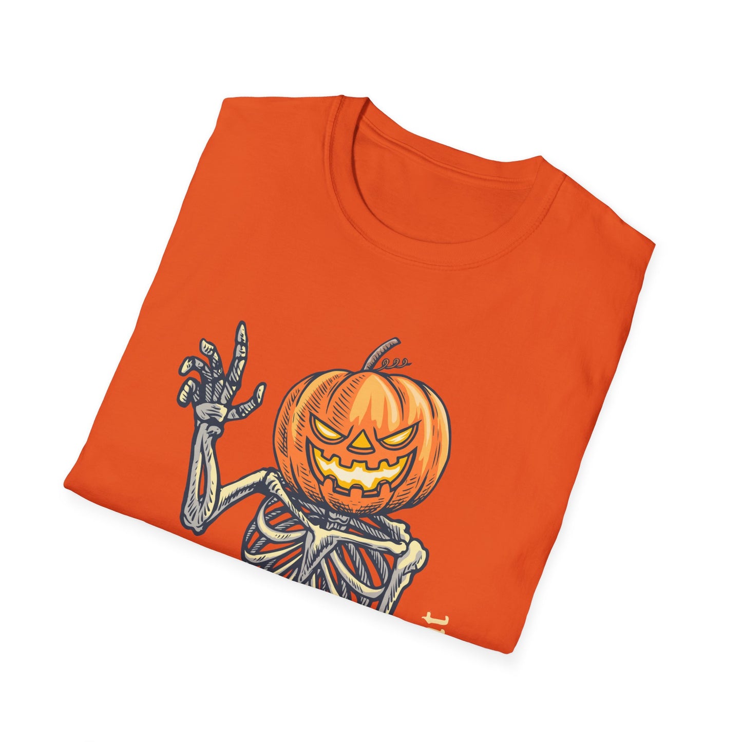 Jack-o-Lantern Skeleton Halloween Tee