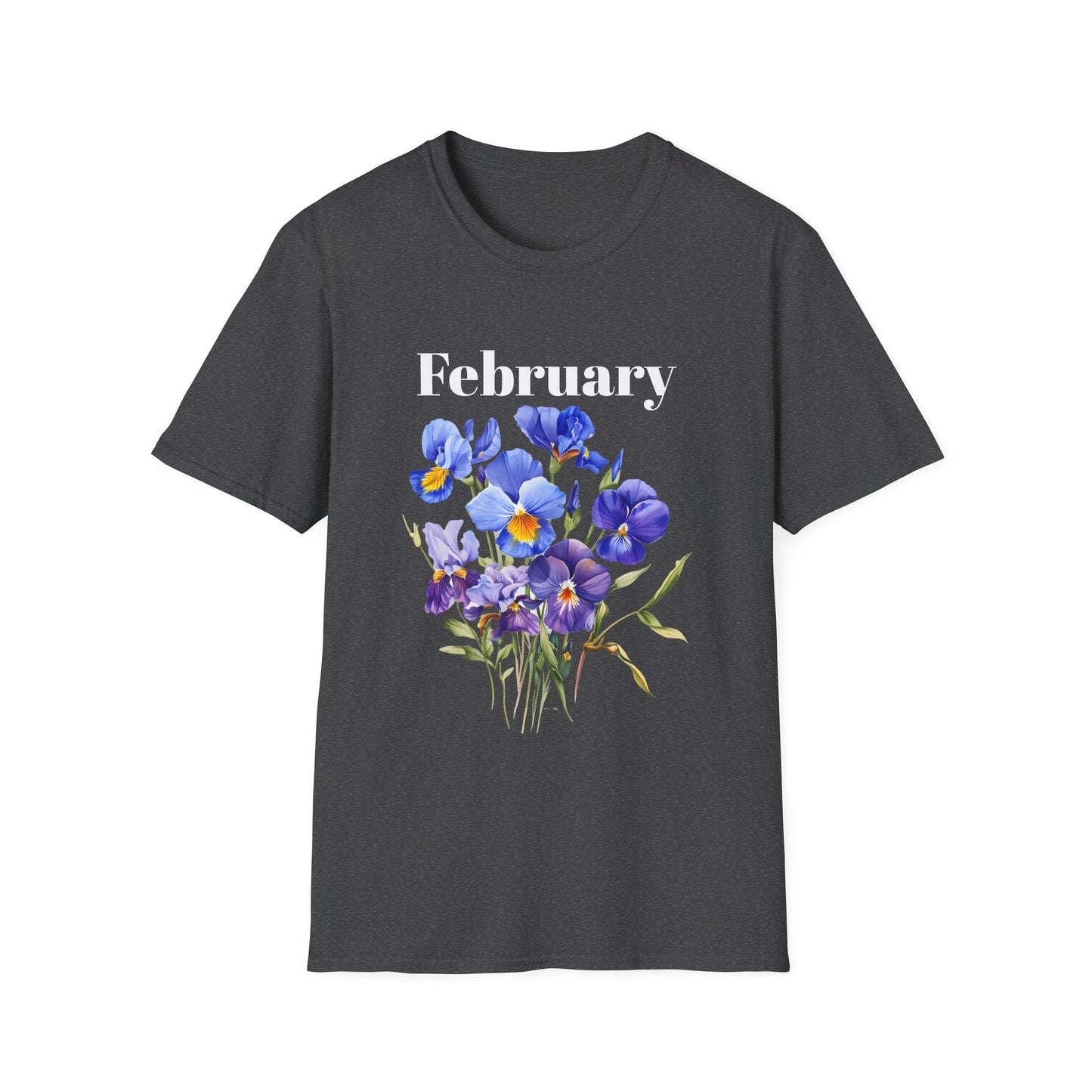 Birth Month Flower Unisex Tee - February