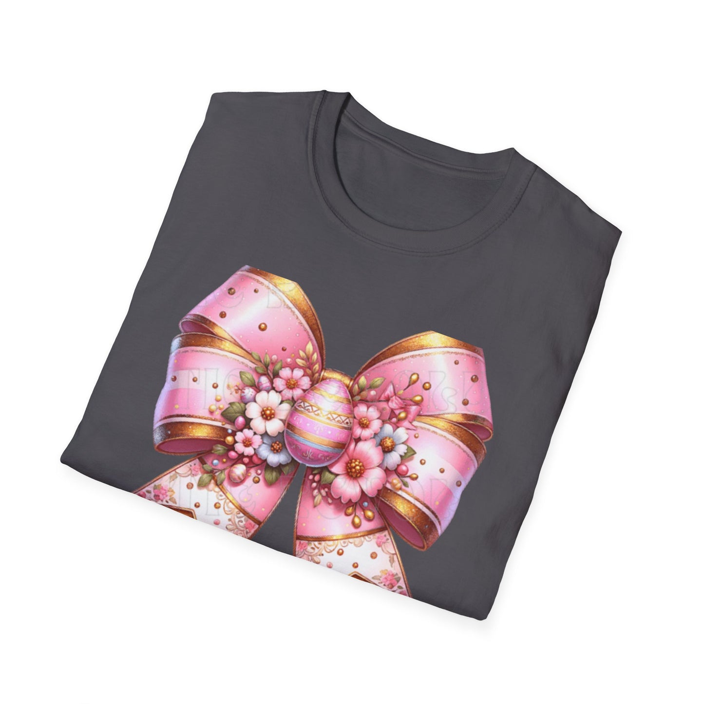 Pink Easter Egg Bow Tee