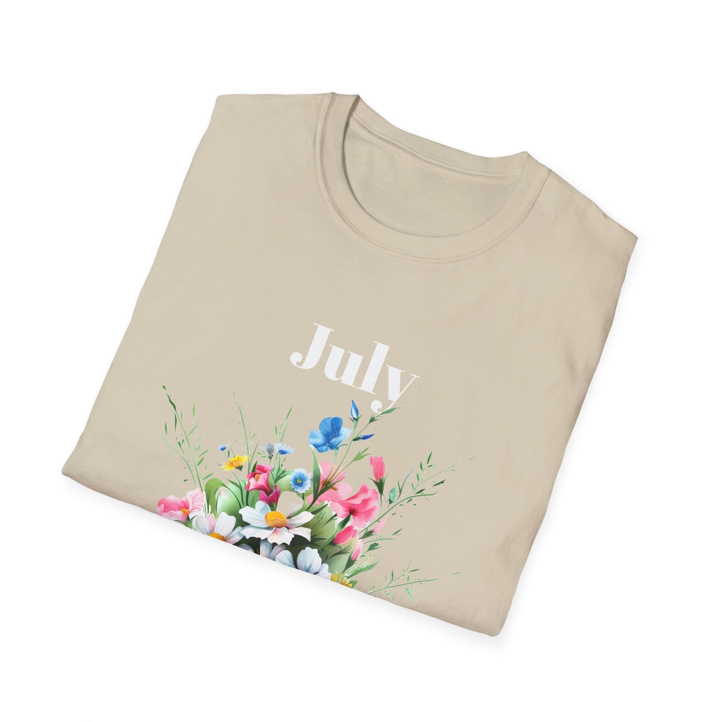 Birth Month Flower Unisex Tee - July