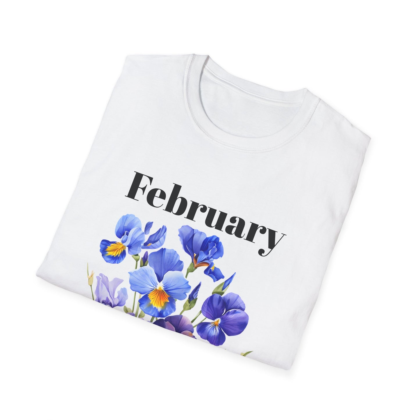 Birth Month Flower Unisex Tee - February