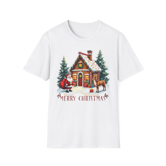 Christmas Santa Reindeer Unisex Tee