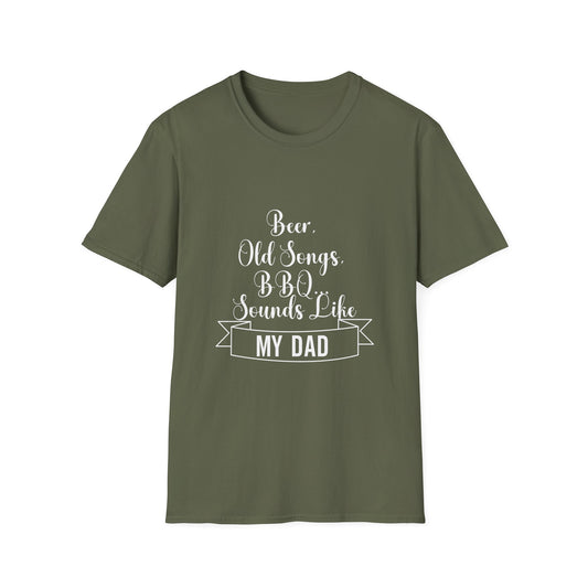 Beer, Old Songs & BBQ Dad Unisex T-Shirt