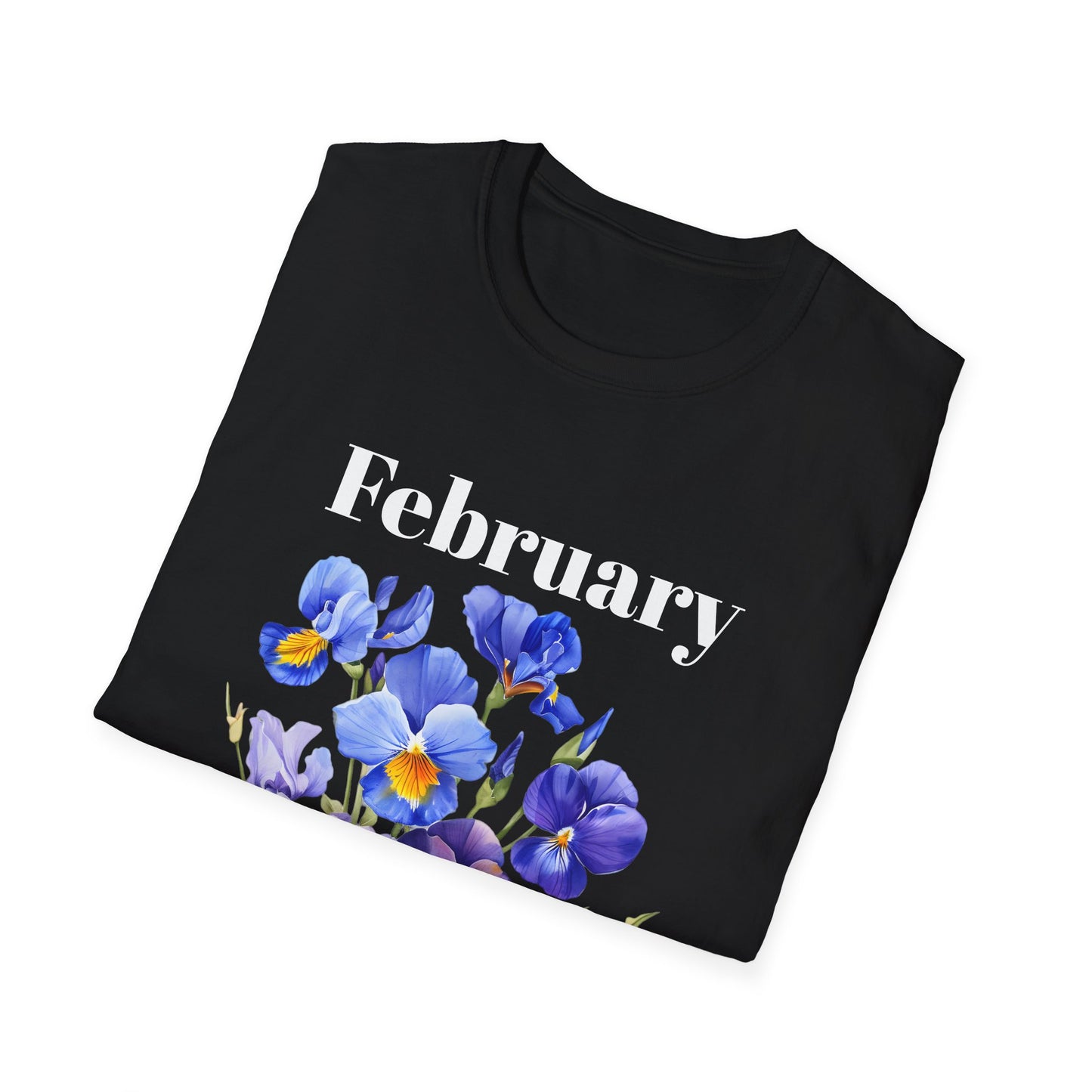 Birth Month Flower Unisex Tee - February
