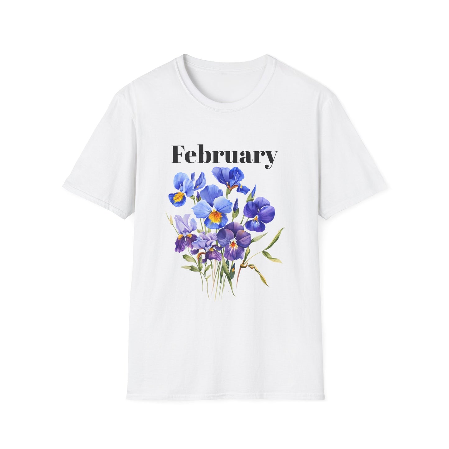 Birth Month Flower Unisex Tee - February