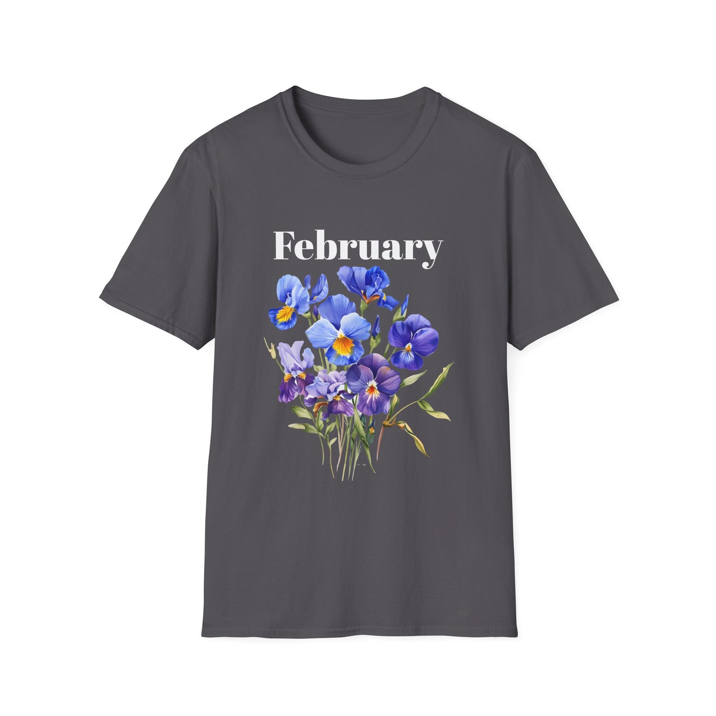Birth Month Flower Unisex Tee - February