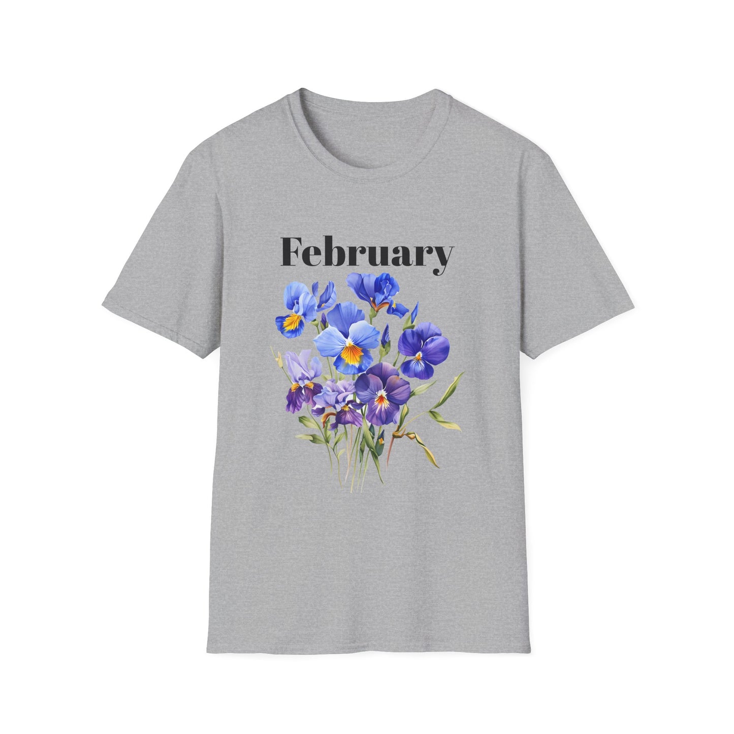 Birth Month Flower Unisex Tee - February