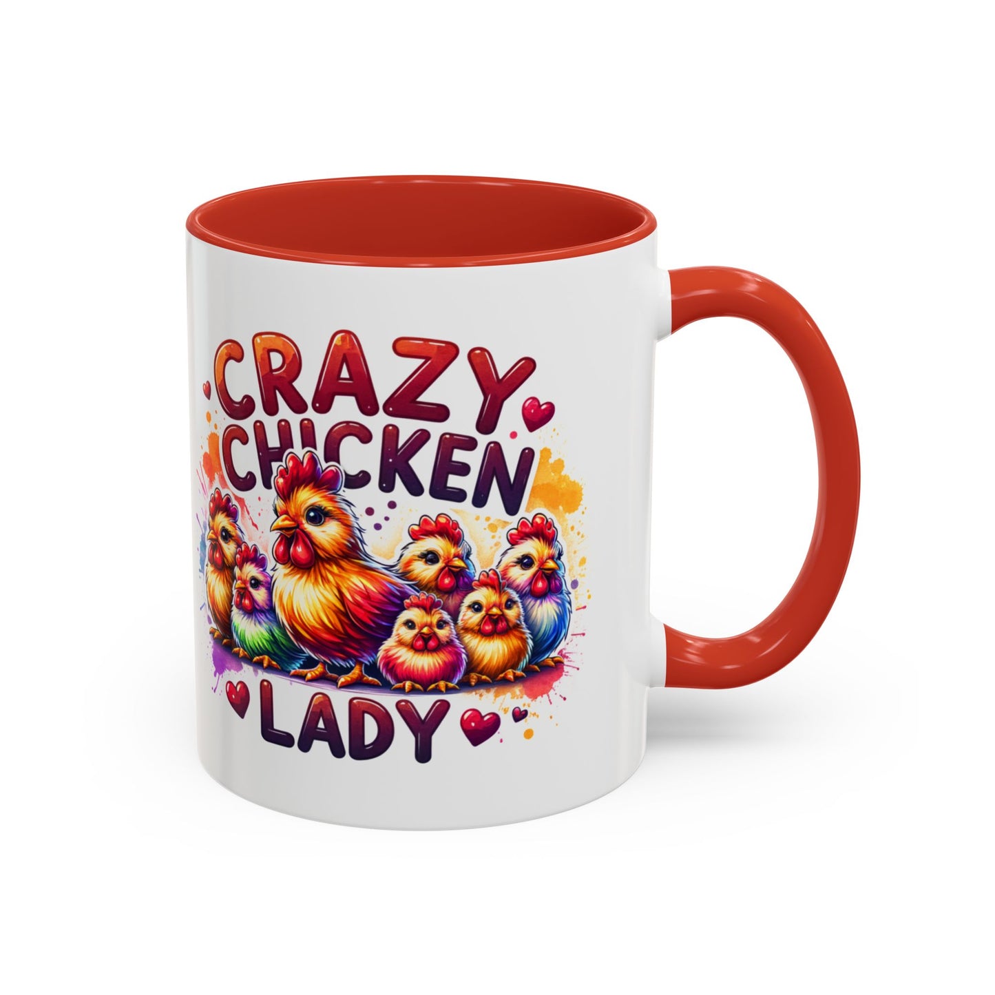 Crazy Chicken Lady Accent Coffee Mug