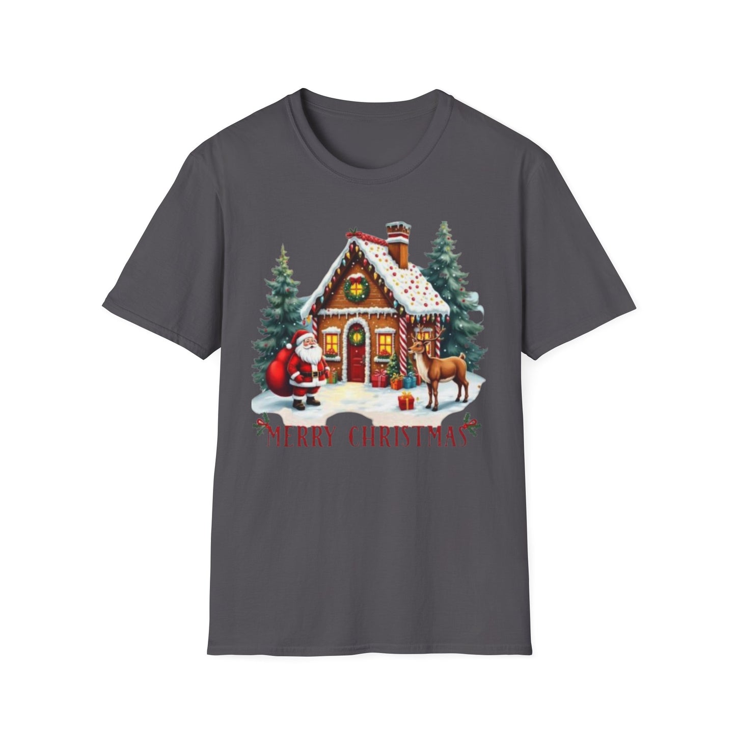 Christmas Santa Reindeer Unisex Tee