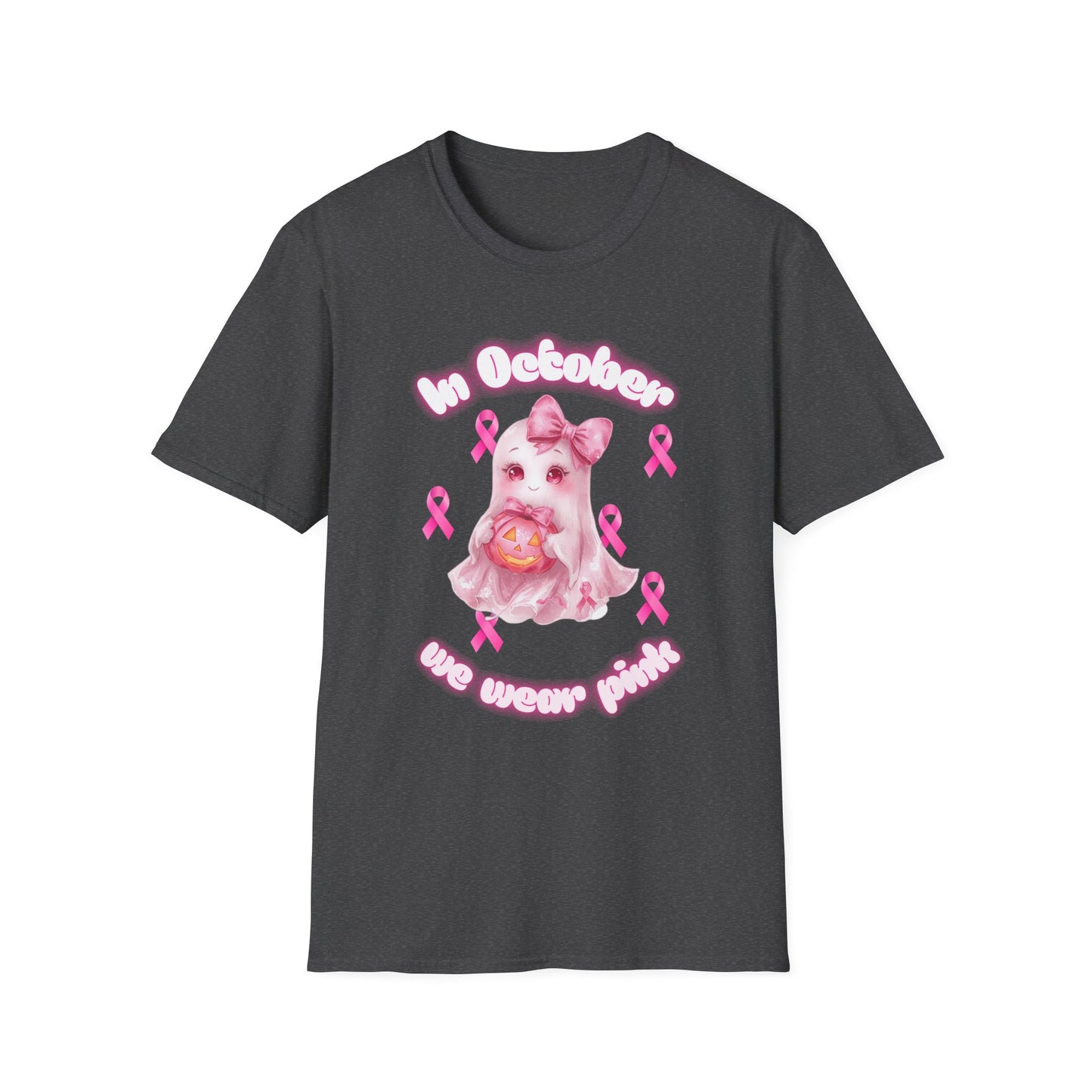 Pink Ghost Breast Cancer Awareness T-Shirt