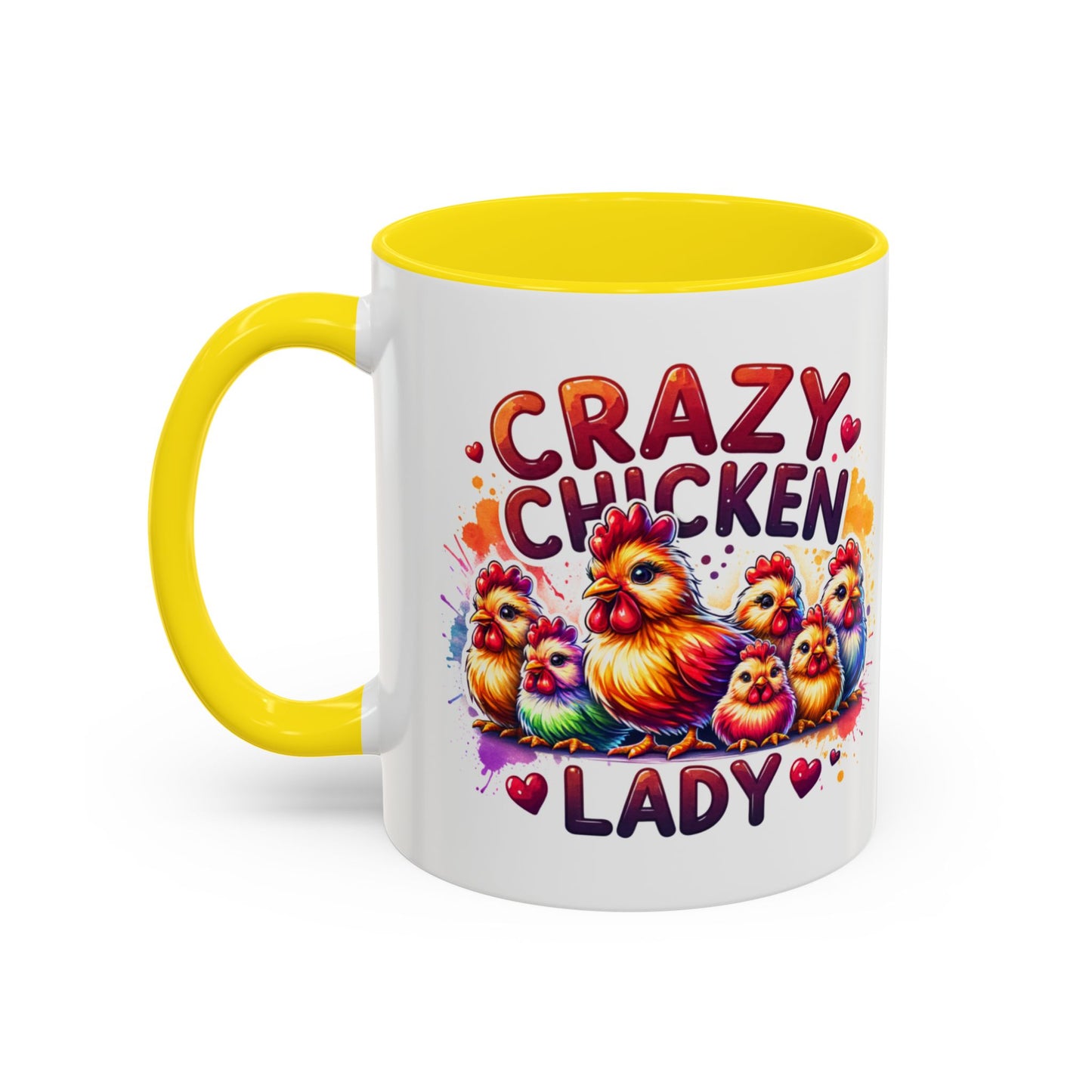 Crazy Chicken Lady Accent Coffee Mug