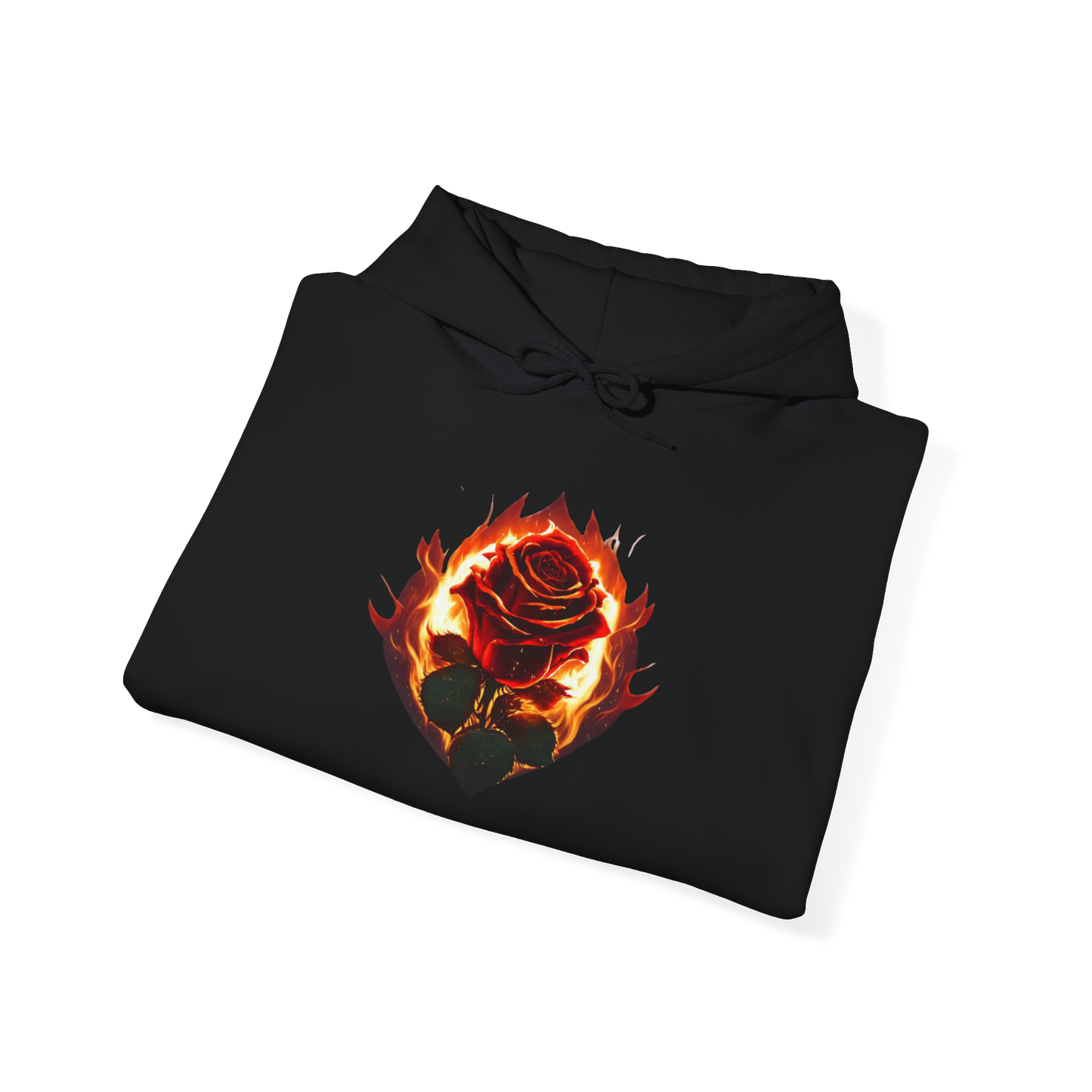 Rose and Flames Unisex Hoodie