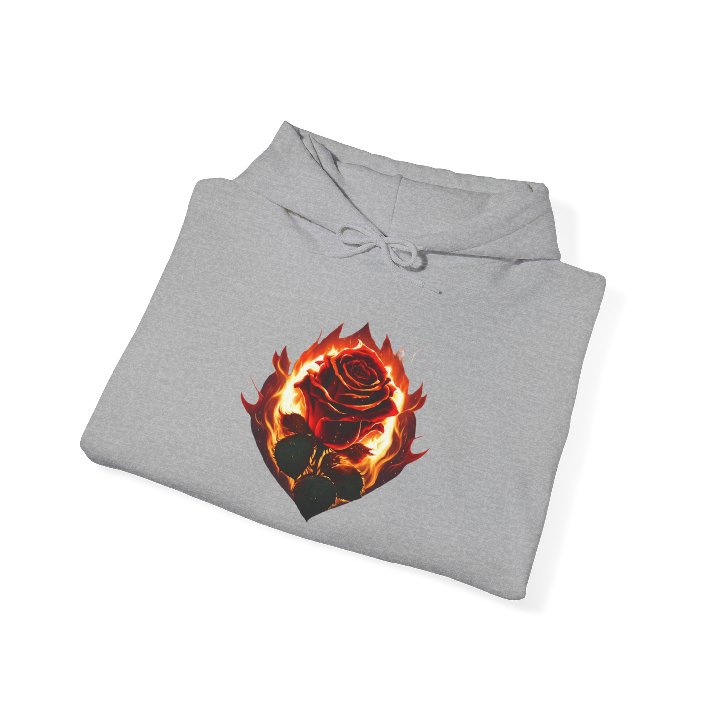 Rose and Flames Unisex Hoodie