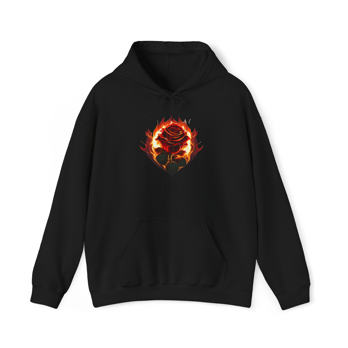 Rose and Flames Unisex Hoodie