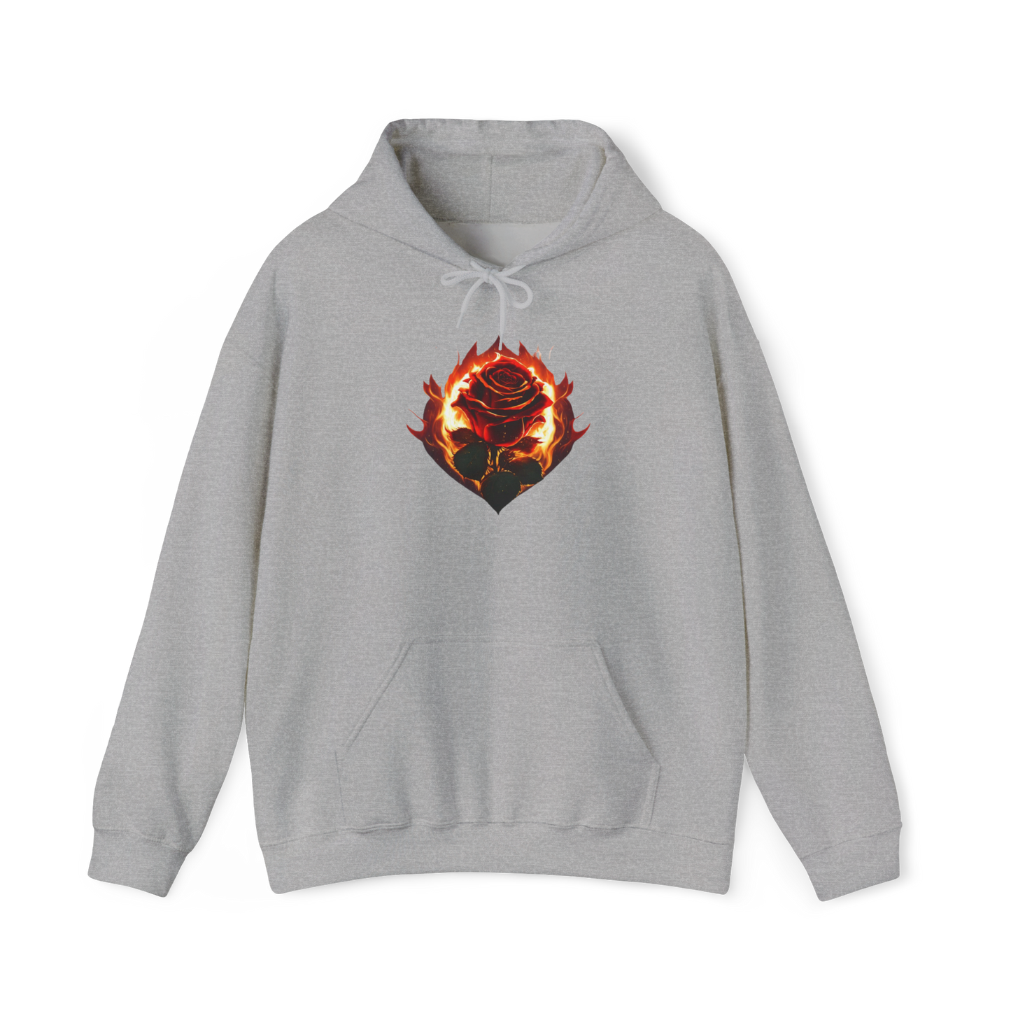 Rose and Flames Unisex Hoodie