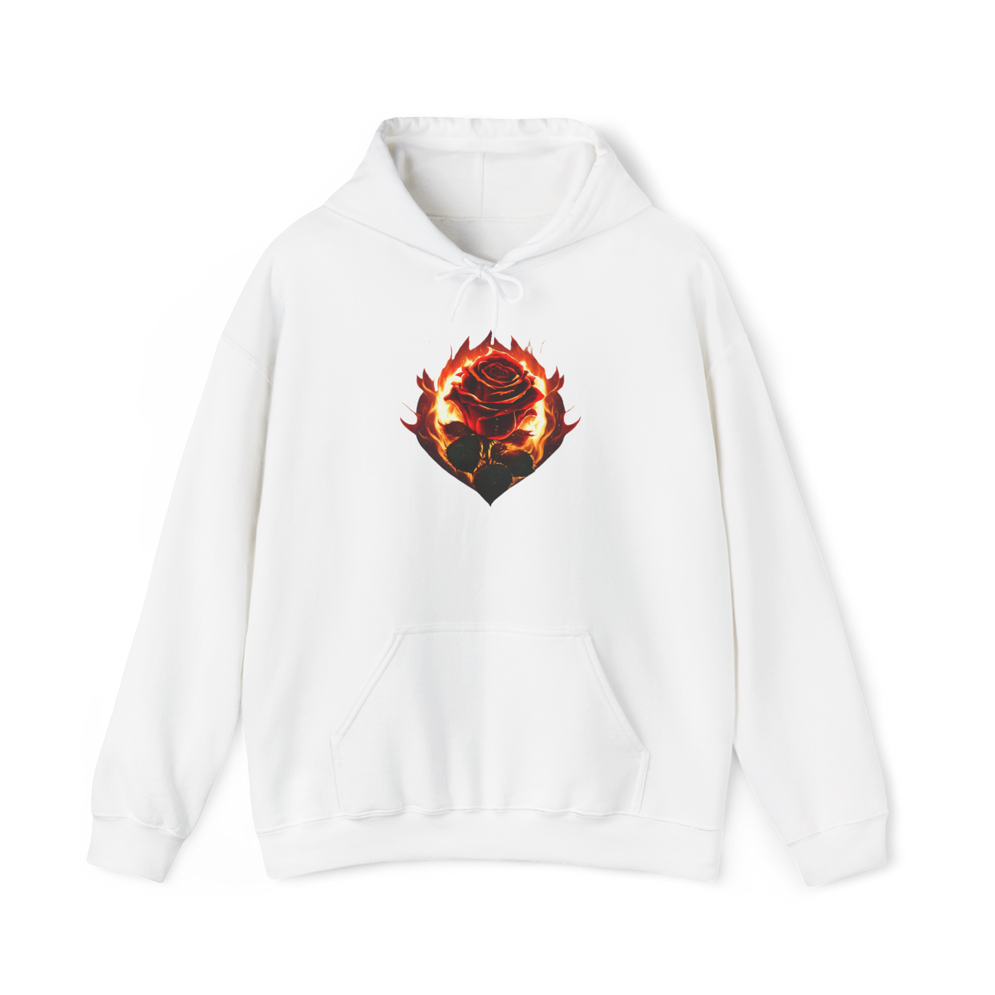 Rose and Flames Unisex Hoodie